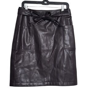 Bagatelle Brown Faux Leather Pencil Skirt